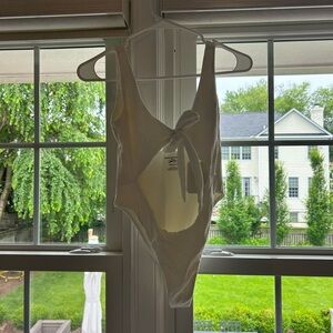 Frankie's Bikinis x Pamala Anderson White One Piece Swimsuit